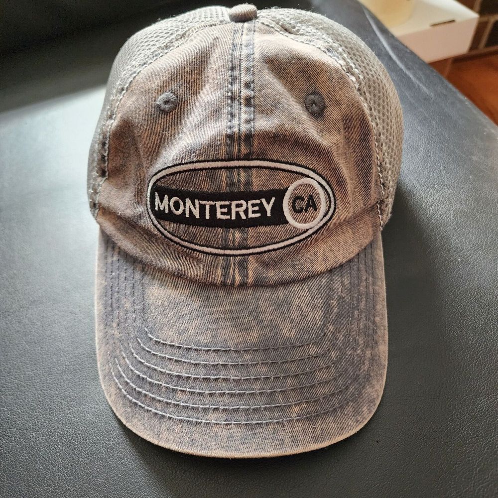 Monterey California Hat Baseball Cap‎ Adjustable Strap Distressed Look